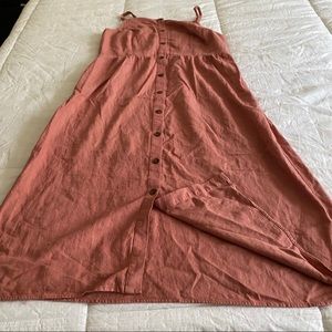 Old Navy midi button linen dress